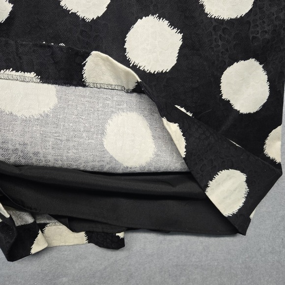 Talbots Dress Womens‎ 14P Black White Polka Dot Sleeveless Textured Midi Petite - Picture 11 of 14